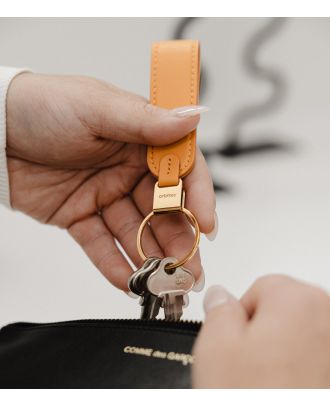 Porte-clés Orbitkey Loop Cuir Orange