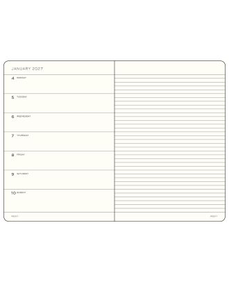 Agenda Leuchtturm1917 2027 : planificateur hebdomadaire avec notes, format Medium A5, couleur Forest Green