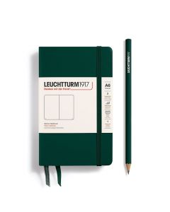 Leuchtturm1917 Carnet « Pocket » Vert forêt et blanc