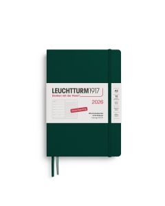 Leuchtturm1917 Agenda 2026 Weekly Planner + Notes Dotted Medium A5 Forest Green