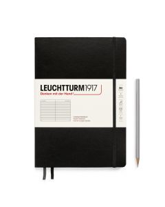 Leuchtturm1917 Carnet Composition B5 à couverture rigide noir ligné