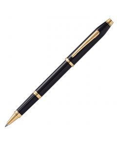 Cross Century II Laque noire avec Roller finition 23 carats