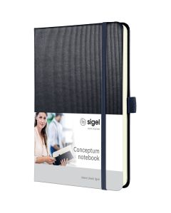 Sigel Conceptum Pure Notebook A5 Hard Cover Metallic Grey Lined