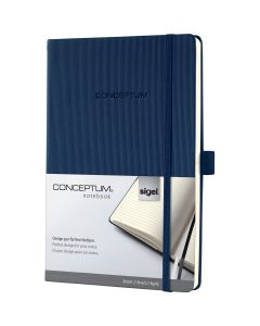 Sigel Conceptum Pure Carnet A5 à couverture rigide bleu nuit, ligné