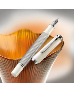 Pelikan Souverän M405 Argent-Blanc Stylo Plume