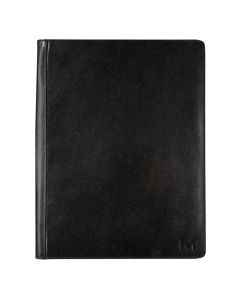 Maverick All Black Étui en cuir zippé A4 Noir
