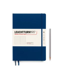 Leuchtturm1917 Carnet Composition B5 à couverture rigide bleu marine à points