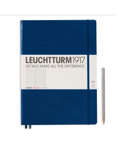 Leuchtturm1917 Carnet Master Slim A4+ Bleu marine Ligné