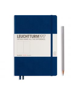 Leuchtturm1917 Carnet de notes moyen Marine Blanco