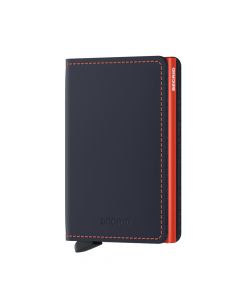 Secrid Slimwallet Bleu nuit et orange mat