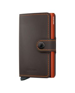 Miniwallet Secrid Miniwallet Cuir Truffe Matte &amp; Orange