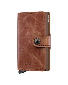 Secrid Miniwallet en cuir vintage marron cognac