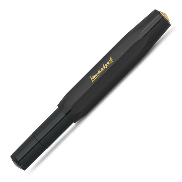 Kaweco Étui Cuir Noir Classic Pour 2 Stylos Sport – Protection Élégante Avec Pendentif Doré, Fait Main De Qualité