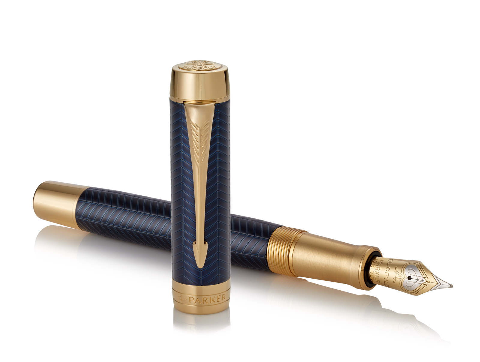 Parker Duofold Blue Chevron GT Fountain Pen | Penworld » More than