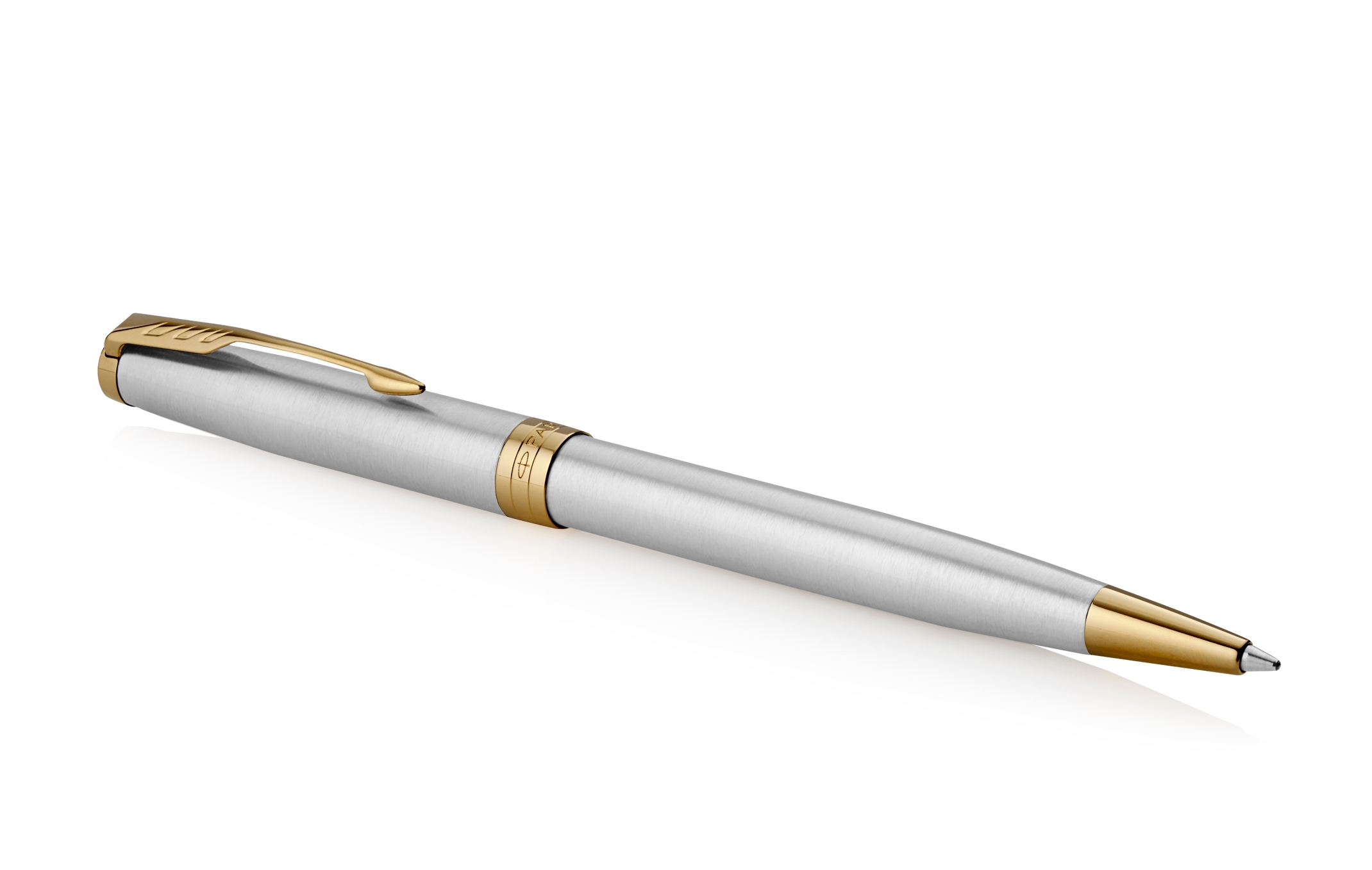 Parker Sonnet Brushed Steel GT Ballpoint Pen Penworld » More - Main Image