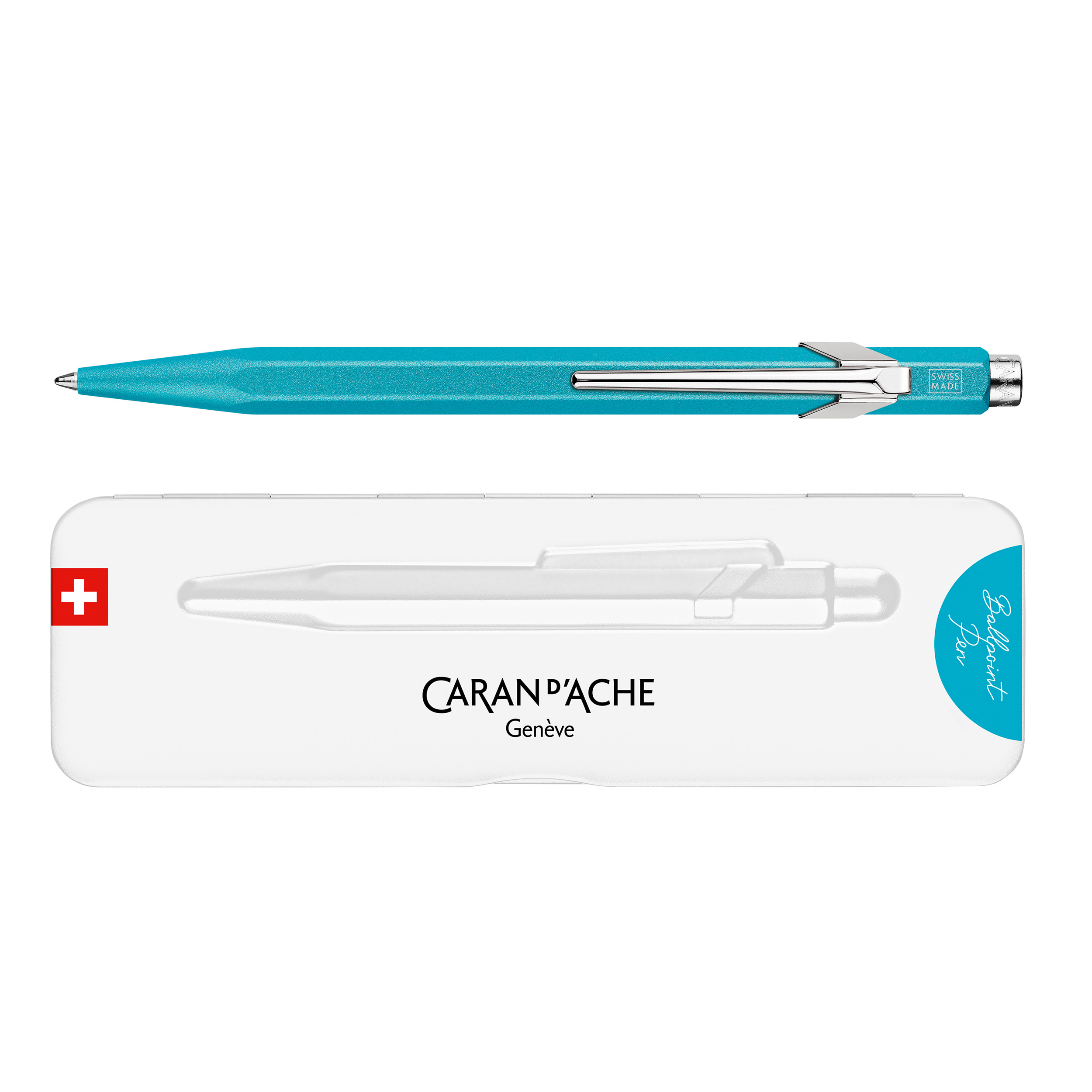 Caran d'Ache 849 Colormat-X Turquoise Ballpoint Pen | Penworld