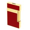 S.T. Dupont Slimmy Red Lacquer and Gold Lighter