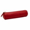 20S Design Round Pencil Case Dark Red