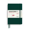 Leuchtturm1917 Diary 2027 Weekly Planner with notes Dotted Medium A5 Forest Green