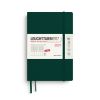 Leuchtturm1917 Diary 2027 Weekly Planner Vertical Paperback B6+ Hardcover Forest Green
