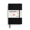 Leuchtturm1917 Diary 2027 Monthly Planner + Notebook Paperback B6+ Softcover Black