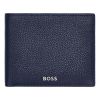 Hugo Boss Wallet Classic Grained Navy with Coins Compartment
