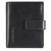 Maverick All Black Compact Leather Wallet with Cardprotector RFID protection
