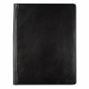 Maverick A4 All Black Leather zippered writing case, including notepad