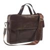 Maverick Brown Leather business bag with laptop sleeve 15'6" 