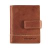 Maverick Rough Gear Leather Cognac Super Compact Wallet with Cardprotector RFID protection