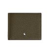 Montblanc Grain Leather Wallet 6 Card Slots Khaki