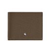 Montblanc Grain Leather Wallet 6 Card Slots Noisette