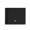 Montblanc Grain Leather Wallet 4 Card Slots with Coin Case Black