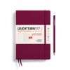 Leuchtturm1917 Weekly Planner & Notebook 18 Months 2024 - 2025 Medium Port Red