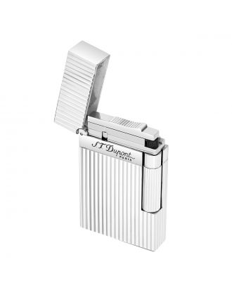S.T. Dupont Ligne 2 Verticale Lines Silver Lighter