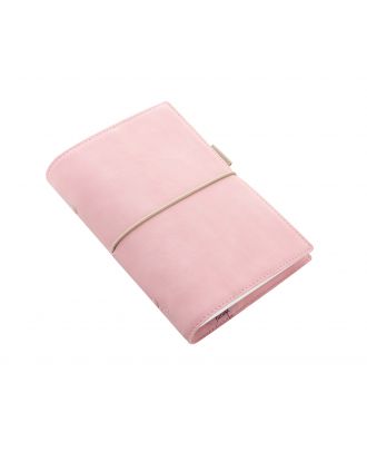 Filofax Domino Organizer, Personal Size, Navy - Leather-Look, Contrast Stitching, Six Rings, Week-to-View Calendar Diary, Multilingual, 2025 (C027983-25