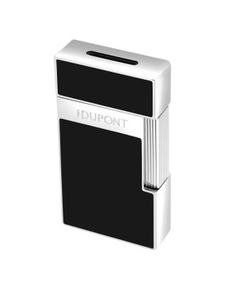 S.T. Dupont Biggy Black Lacquer and Chrome Lighter