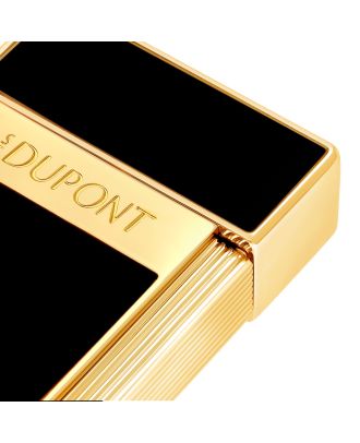 S.T. Dupont Biggy Black Lacquer and Gold Lighter