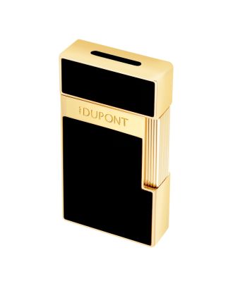 S.T. Dupont Biggy Black Lacquer and Gold Lighter