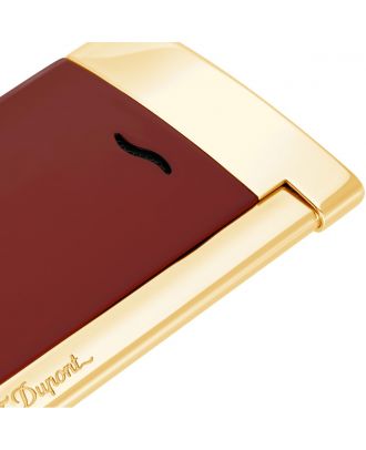 S.T. Dupont Slim 7 Lighter Lotus Red and Gold Finishes