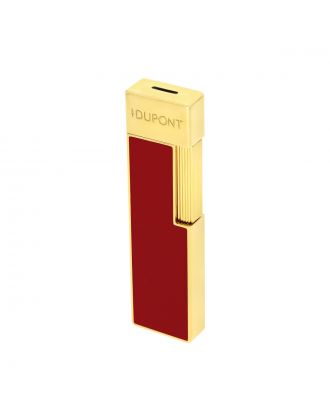 S.T. Dupont Twiggy Burgundy Lacquer and Gold Lighter