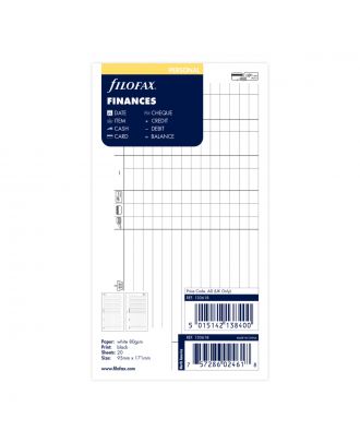 Filofax Vulling Pocket Finances