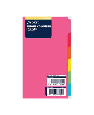 Filofax Refill Personal Bright Coloured Tabs