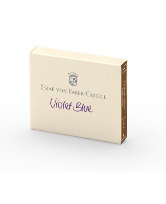 Graf von Faber-Castell Vulpen Inkt Cartridges 6 pack Violet Blue