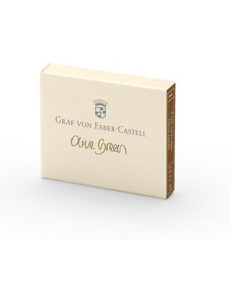 Graf von Faber-Castell Vulpen Inkt Cartridges 6 pack Olive Green