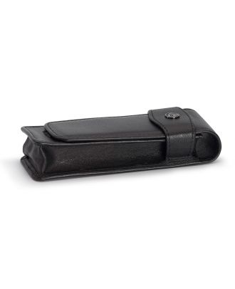 Kaweco Black Leather Flap Pouch for 2 Pens