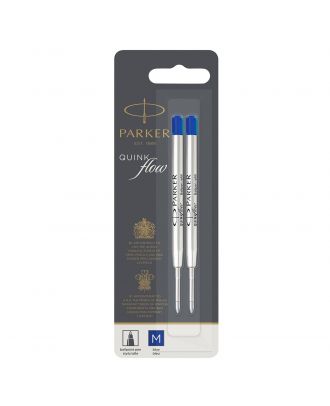 Parker Balpen Vulling Medium Blauw (2 stuks)