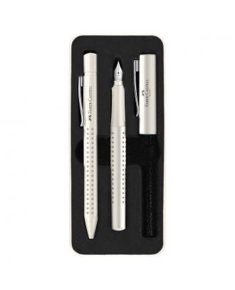 Faber Castell Grip 2010 Coconut Milk Fountain Pen and Ballpoint Pen Gift Set