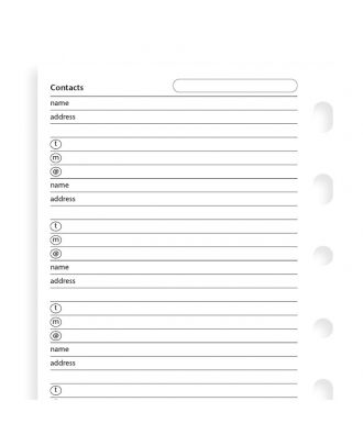 Filofax Vulling Pocket Wit Adressen