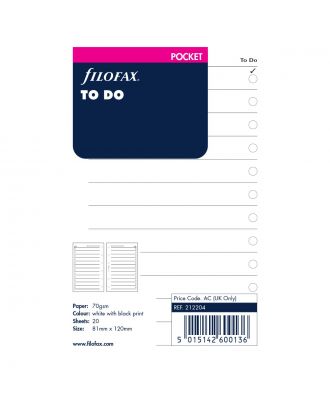 Filofax Vulling Mini To Do